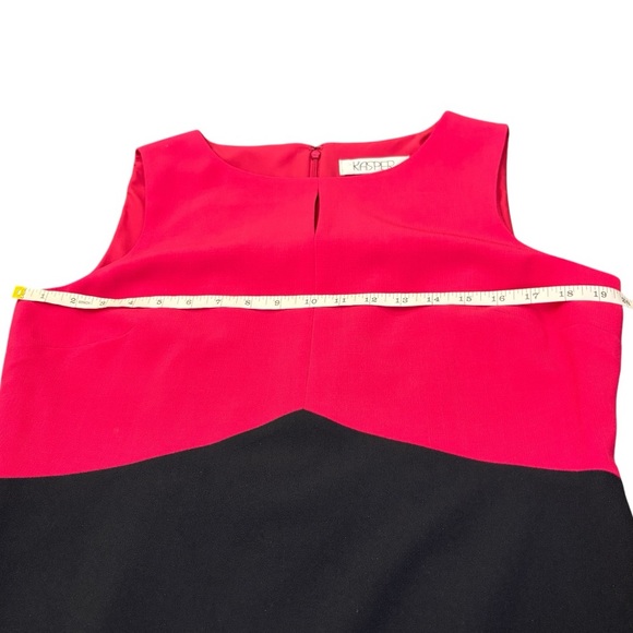 NWT Kasper Dress Sleeveless Sheath Color Block Gilded Age Keyhole - Picture 10 of 13